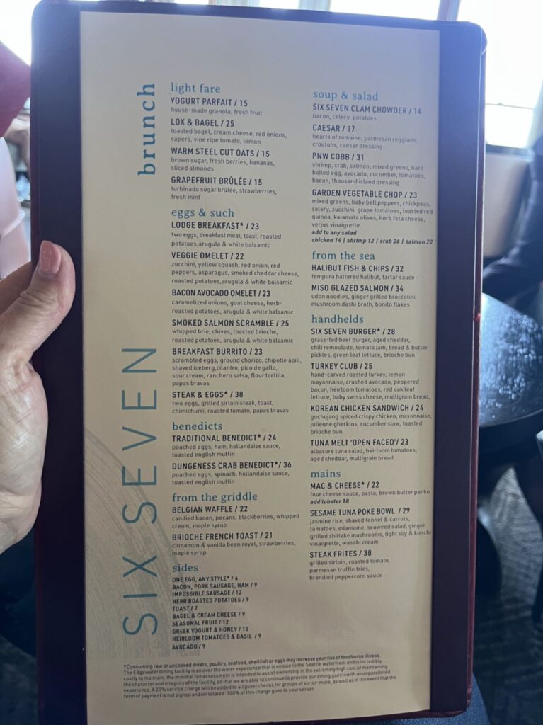 Six Seven Restaurant Menu 2