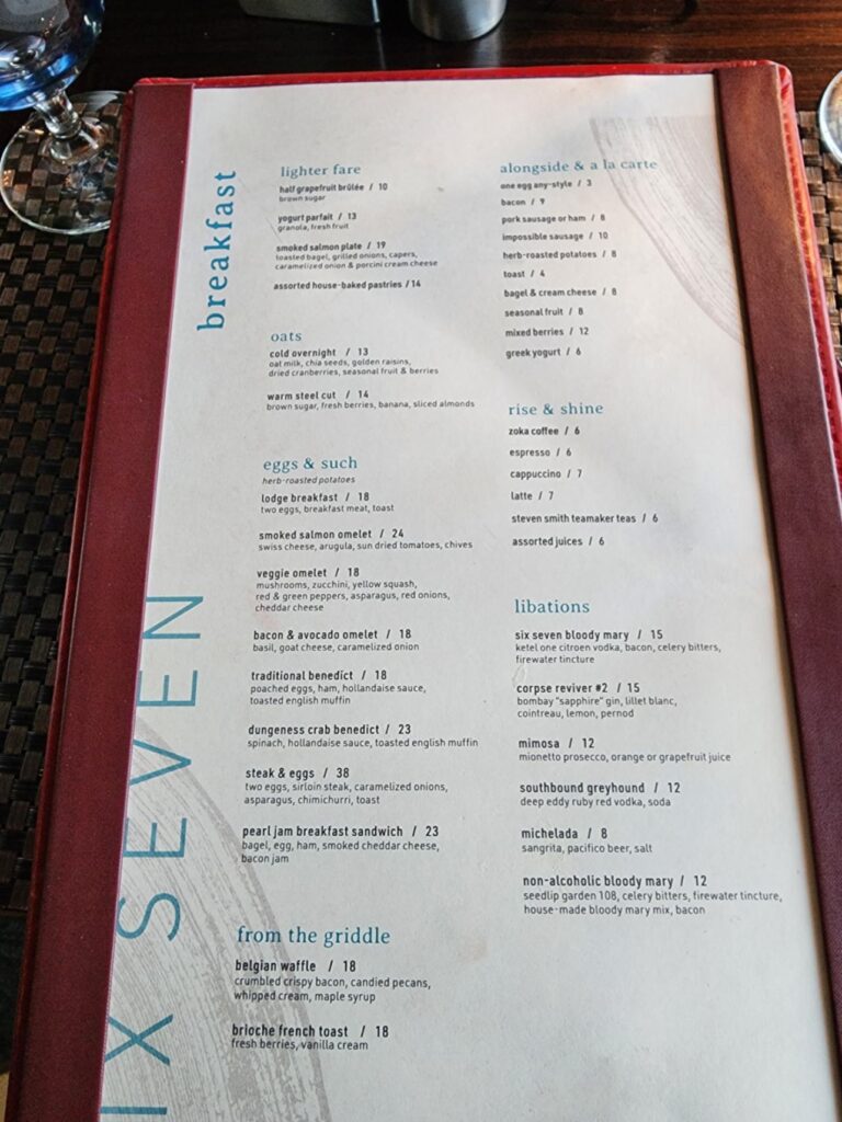 Six Seven Restaurant Menu 4