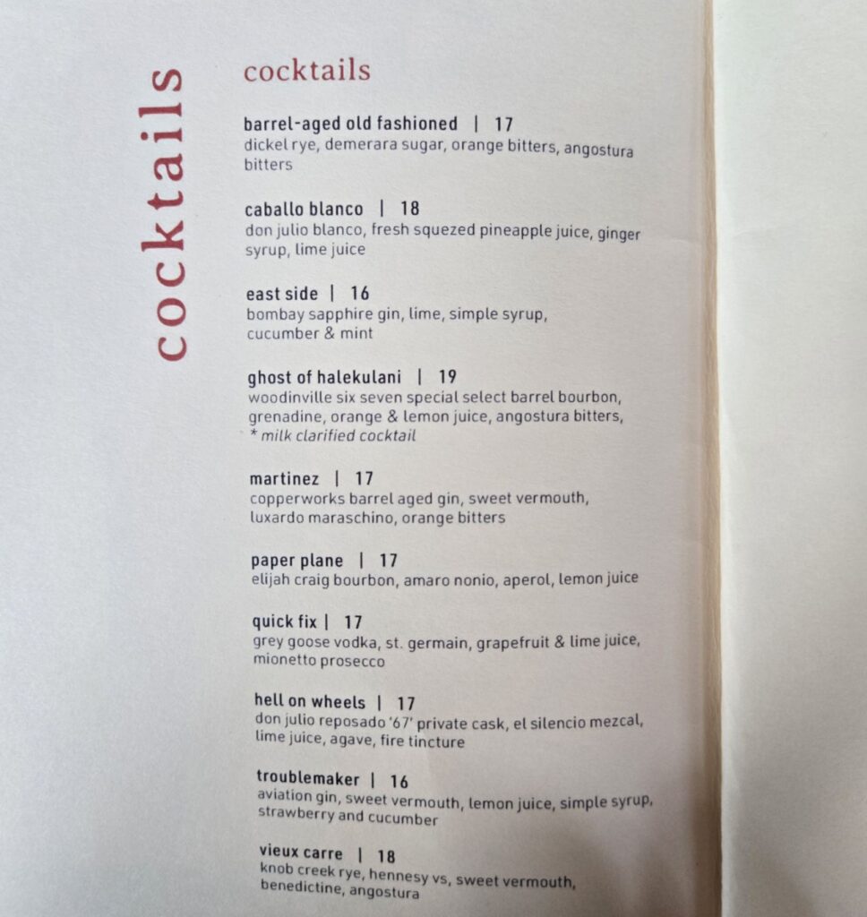 Six Seven Restaurant Menu 7